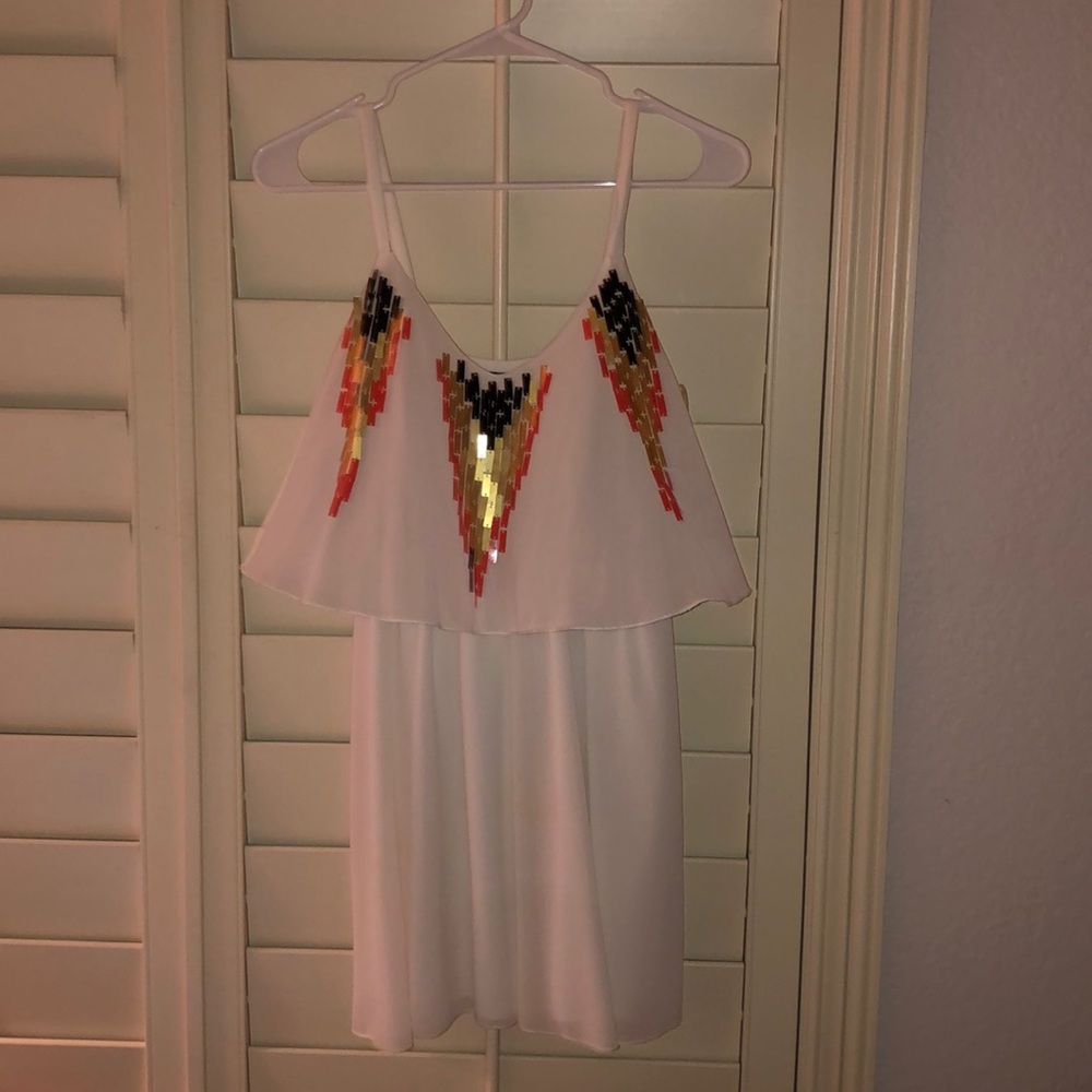 White sequin dress